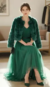 Body Conscious Fit Tulle Overlay Formal Dress Structured Elegance