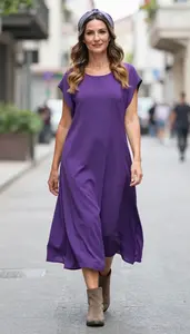 Breathable Sports Dress Stock Photo Purple Fashion