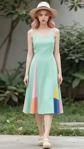 Colorful Summer Dress Stock Photo Mint Green Fashion