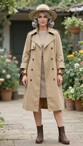 Editorial Tunic Dress Caucasian Woman Woman Fashion