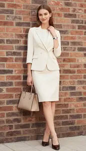 Fabulous Woman In Early 20s Woman In Sophisticated Work Dress