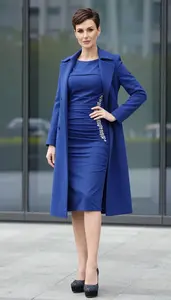 Fashion Forward Royal Blue Stone Embellished Formal Dress Stock Photo