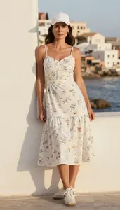 Fashion Forward White Floral Sundress