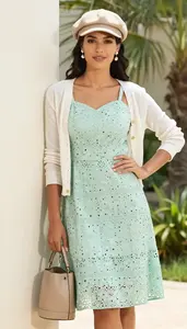Floral Print Dress Stock Photo Mint Green Fashion