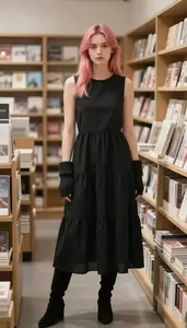 Flowing Silhouette Tiered Maxi Dress Modern Womenswear Fashion