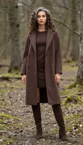 Formal Layered Winter Dress For Women Stock Photo