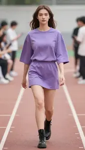 Functional Sport Dress Stock Photo Purple Fashion