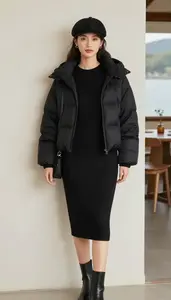 Knit Sweater Dress Stock Photo Black Fashion