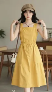 Lookbook Style Cotton Sundress Young Professional Graceful Woman