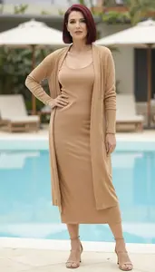 Lookbook Style Voile Dress Mature Woman Refined Woman