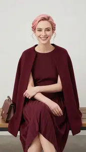 Minimalist Outfit Accordion Pleat Gown Fashion Stock Photo