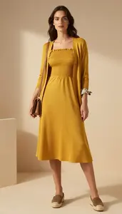 Modern Fit Sweater Dress Structured Elegance