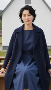 Navy Blue Color Block Dress Fabulous Woman Fashion