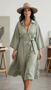 Pencil Silhouette Belted Duster Editorial Style Fashion