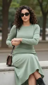Power Dressing Sage Green Layered Maxi Dress Fashion