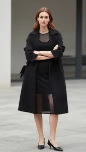 Power Mesh Overlay Dress Stock Photo Black Fashion