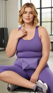 Purple Fitness Dress Modern Woman Fashion