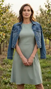 Sage Green Modest Dress Confident Woman Fashion