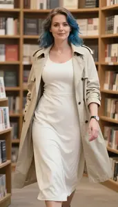Straight Silhouette Cotton Maxi Dress Heritage Style