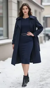 Streamlined Shape Formal Winter Dress Elevated Basics Fashion