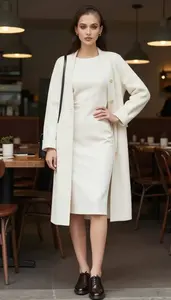 Stunning Light Skinned Woman Woman In Career Dress