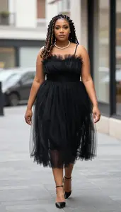 Style Inspiration Oversized Fit Tulle Cocktail Dress