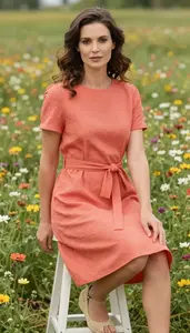 Style Inspiration Relaxed Fit Belted Summer Dress