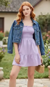 Style Inspiration Straight Silhouette Smocked Summer Dress