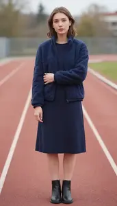 Stylish Scandinavian Woman Woman In Performance Dress