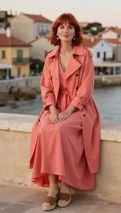 Undone Aesthetic Coral Maxi Dress Fashion