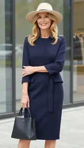 Well Dressed Woman In 50s Woman In Sophisticated Work Dress