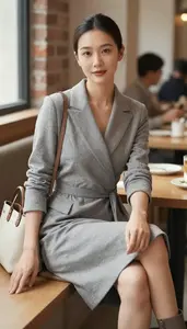 Womens Professional Wrap Dress Glamorous Style