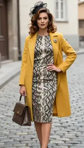 Womens Snake Print Dress Confident Style