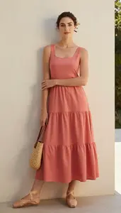 Womens Tiered Boho Dress Stylish Style