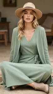 Womens Wrap Maxi Dress Poised Style