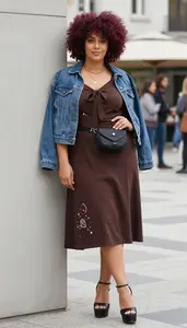 Workout Bow Neckline Casual Dress For Women Fashion