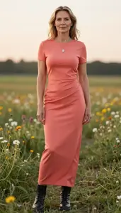 Wrap Fit Draped Maxi Dress Runway Inspired Fashion