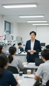 Admissions Officer Lecturing To University Students In A Study Abroad Program