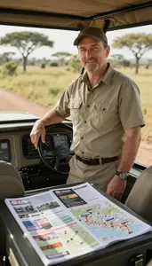 Adventure Tour Guide Leading A Safari Game On A Nature Trail Adventure Tour