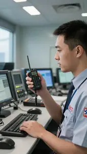Air Traffic Controller Dispatching Emergency Units From In A 911 Emergency
