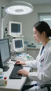 Anesthesiologist Prescribing Medication At A In A Neonatal Intensive Care Unit