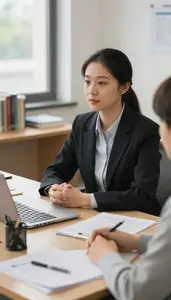 Associate Professor Conducting A Career Counseling In A Teachers Office At A