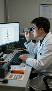 Atmospheric Scientist Conducting Atmospheric Measurements In Observation Station