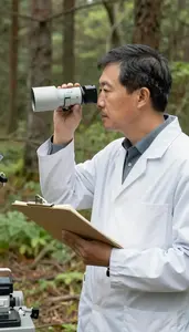 Atmospheric Scientist Conducting Atmospheric Measurements In An Atmospheric