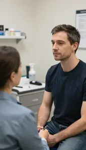 Audiologist Preparing A Patient For In A Speech Therapy Assessment Room In Daily