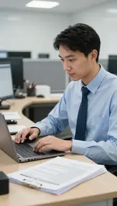 Auditor Ensuring Corporate Compliance At In A Security Analysis Operations Room