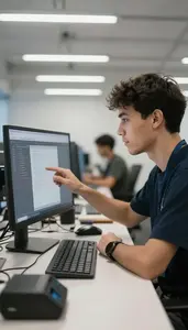 Backend Developer Running Automated Tests On In A Software Engineering