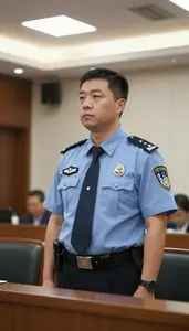 Bailiff Maintaining Order In A In A Formal Courtroom At Professional Venue