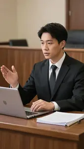 Barrister Arguing An Environmental Case In A Family Law Office At Professional