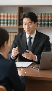 Barrister Explaining Legal Rights To In A Legal Consultation Office At Work